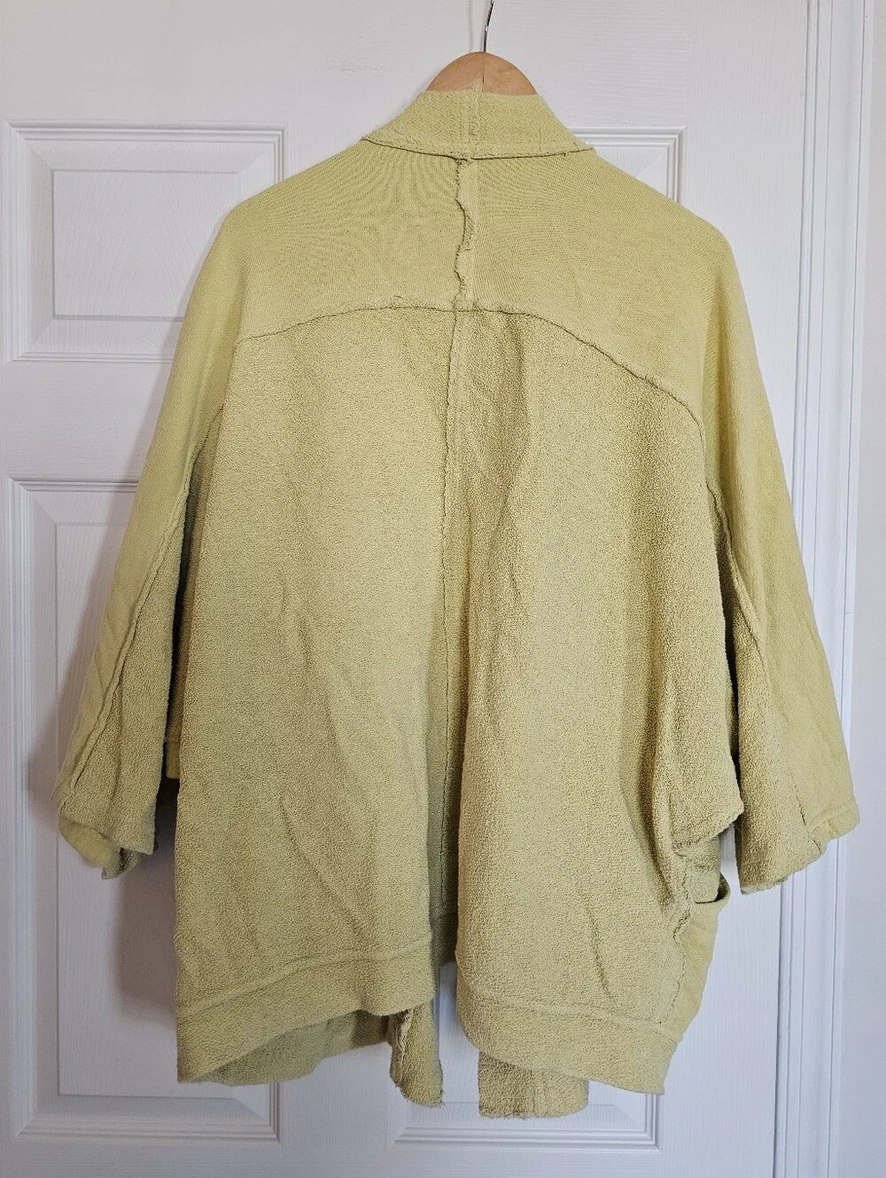 Free People We The Free Deep Pockets Kimono Cardigan In Yellow Size Small - Picture 5 of 6